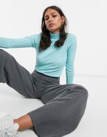 amp  Other Stories ribbed rollneck in turquoise   ASOS at Asos